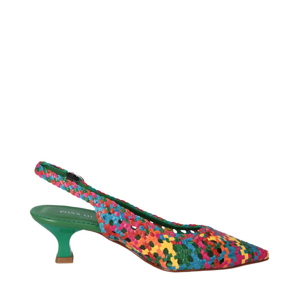 Slingback, multicolore