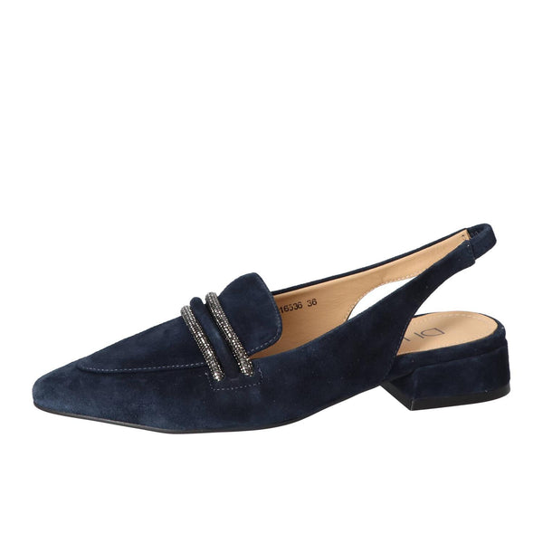 Slingback, bleu