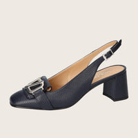 Slingback, bleu