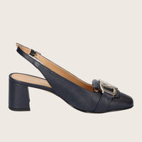 Slingback, bleu