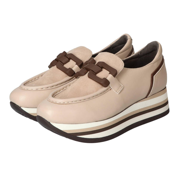 Chaussures à enfiler, Beige clair