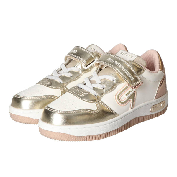 Sneakers Velcro, Goud